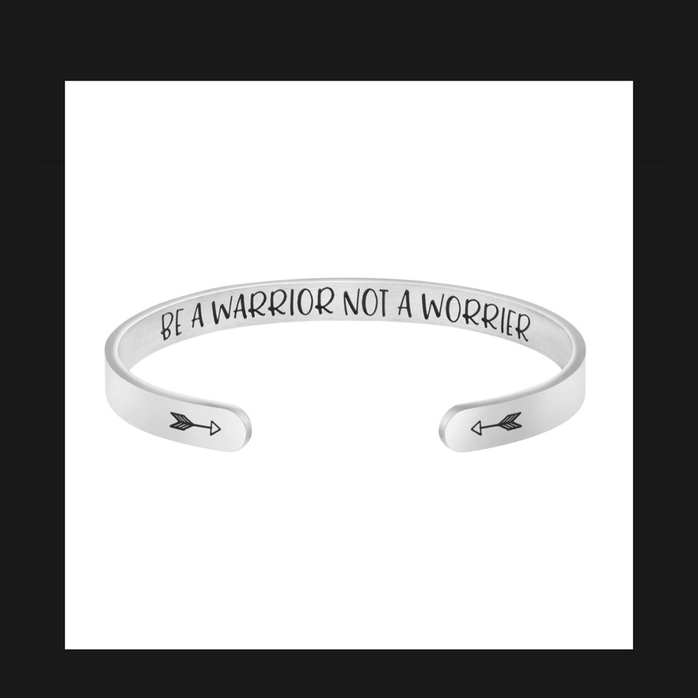 New in Box Joycuff “Be a Warrior not a Worrier” cuff bracelet